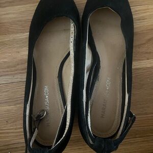 Black Suede Marais USA, Wedge Heel, Women's Shoes, 8